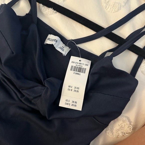 NWT hollister knit drop waist skort dress navy XS - Picture 6 of 6